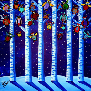 Owls in Birch Trees SAM_0186