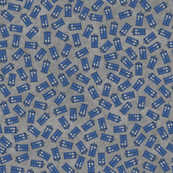 Scattered tardis on gray half scale