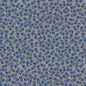 Scattered tardis on gray half scale