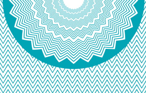 Chevron Aqua Circle Skirt for women fabric by wendyg on Spoonflower - custom fabric