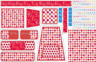 Play kitchen accessories - tomato polka