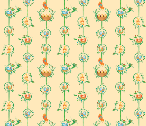 Sweet Melody Intertwined - © Lucinda Wei fabric by simboko on Spoonflower - custom fabric