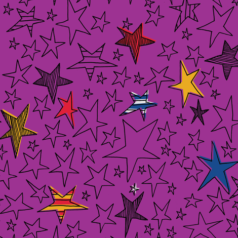 Superstars and Stripes fabric by erinina on Spoonflower - custom fabric