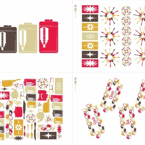 Retro Kitchen Tea Towels