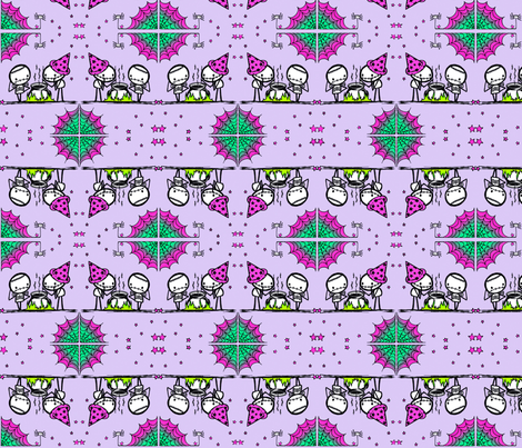 Purple Halloween Cooking Cauldron by ©Rocky The Zombie fabric by rockythezombie on Spoonflower - custom fabric