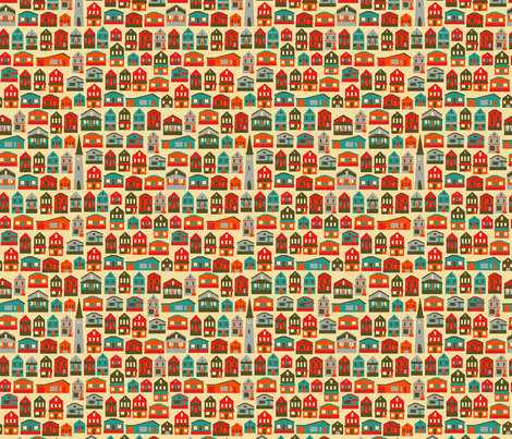 Neighborhoods fabric by acbeilke on Spoonflower - custom fabric