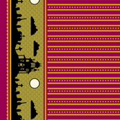 Jewel Graveyard Dot-Striped Border in Cassis