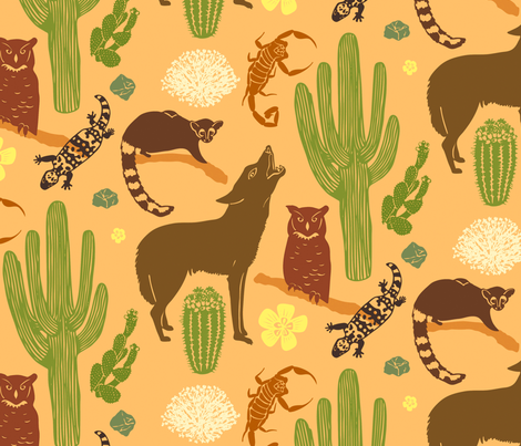 Sonoran Desert fabric by rheablah on Spoonflower - custom fabric