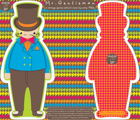 Mr. Gentleman {a strange species extinct since the early 1900s} fabric by majobv on Spoonflower - custom fabric
