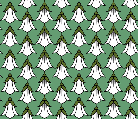 Campanula_white fabric by adranre on Spoonflower - custom fabric