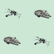 Rebel Ships on duckegg blue
