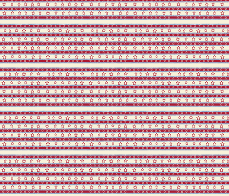 Stars And Stripes Red, Off-white stars, ATD 504  fabric by arttreedesigns on Spoonflower - custom fabric