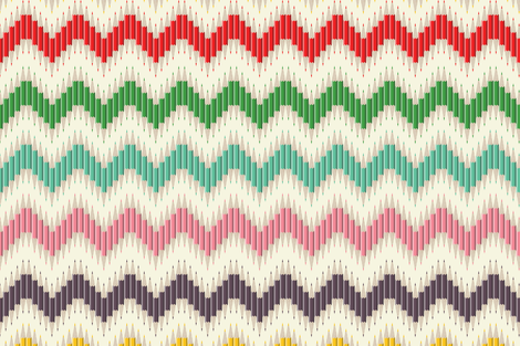 Rainbow Pencil Chevron Stripe