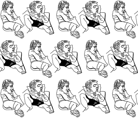 Waking and Sleeping fabric by susanpolston on Spoonflower - custom fabric