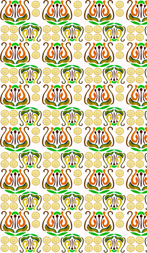 Lemon Ikat fabric by susanpolston on Spoonflower - custom fabric