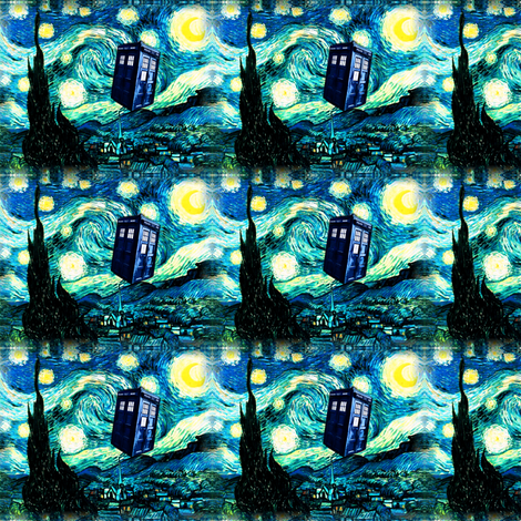Doctor Who Inspired Starry Night TARDIS