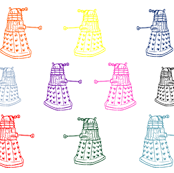Doctor Who Inspired Rainbow Daleks