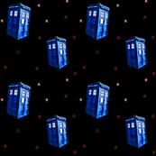 Doctor Who Inspired TARDIS on Pink Starfield