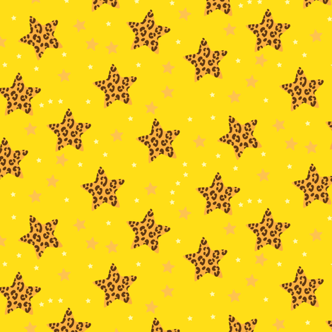 stars_and_spots_yellow fabric by owls on Spoonflower - custom fabric