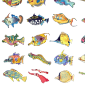 30 Cute Cartoon Tropical Fish
