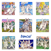 Cute Cartoon Rabbits Dance! 