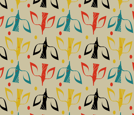 Blackbird's Spring fabric by joypure&simple on Spoonflower - custom fabric
