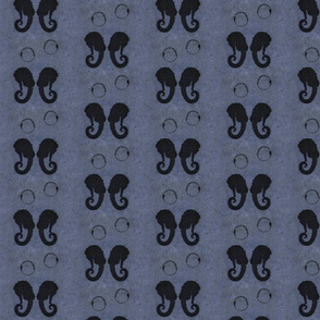 seahorse bubble blue