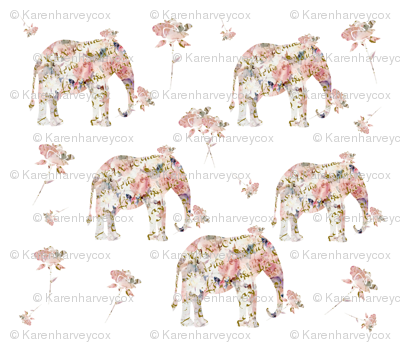 doll house collection, Elephant shabby chic