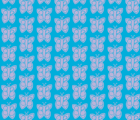 Butterflies blue fabric by painter13 on Spoonflower - custom fabric