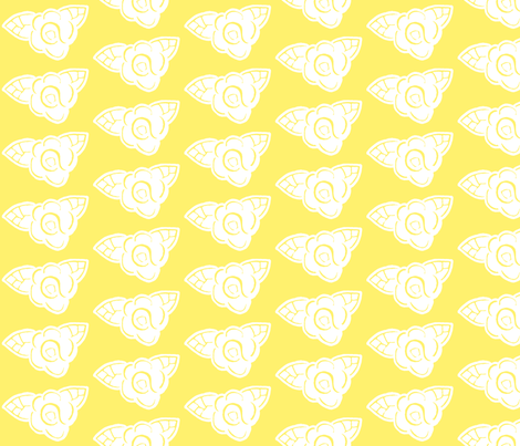 Woodcut Rose yellow fabric by painter13 on Spoonflower - custom fabric