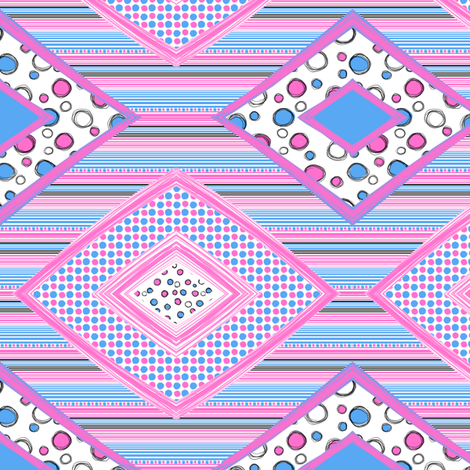 Kitty Hearts: Diamond Patches_large fabric by tallulahdahling on Spoonflower - custom fabric