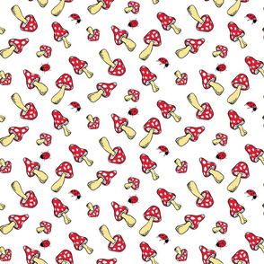 Toadstools and Ladybugs