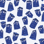 Doctor Who - Spinning tardis on white
