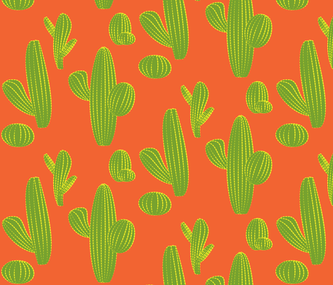 saguaro-green fabric by lkglioness on Spoonflower - custom fabric