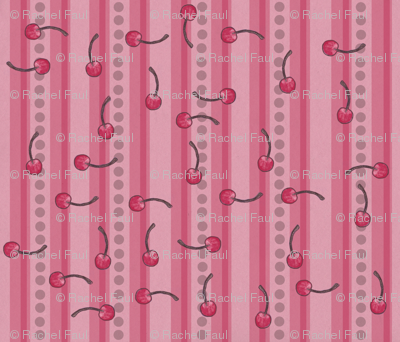 Pink and Brown Paper Cherries