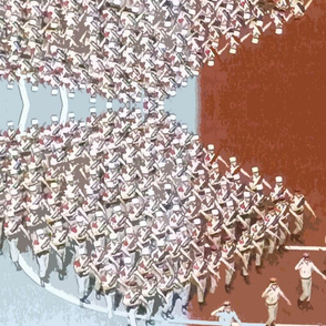 Soldiers on Parade with UT Orange Stripes
