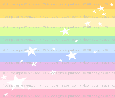 Sparkle Stars Mini Striped - Rainbow Pastels  - © PinkSodaPop 4ComputerHeaven.com