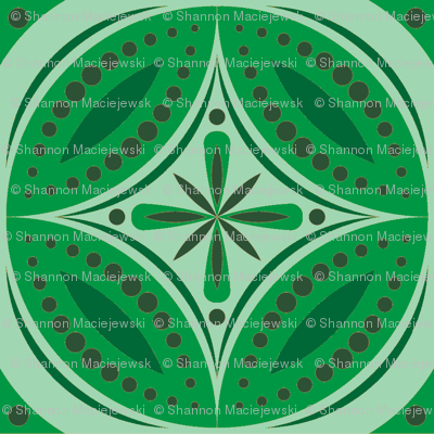 Moroccan Tiles (Green) - shannonmac - Spoonflower
