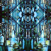 City in blue