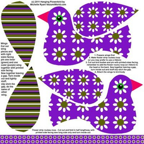 Hanging Flowerbird - Purple