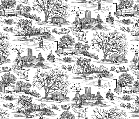 Austin Texas fabric by hollishammonds on Spoonflower - custom fabric