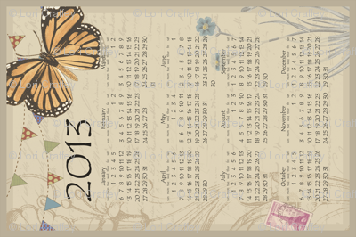 Butterfly calendar 2013