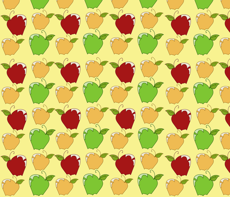 AppleSnaps in Yellow fabric by garwooddesigns on Spoonflower - custom fabric