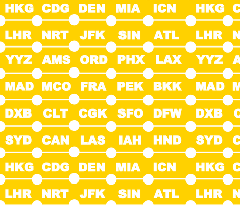 Airports Yellow fabric by alexsan on Spoonflower - custom fabric