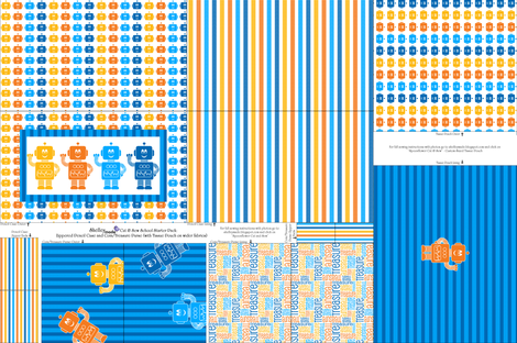 School Starter Pack - Cut and Sew FQ Boy fabric by shelleymade on Spoonflower - custom fabric