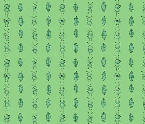 benjabug stripe on green