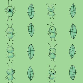 benjabug stripe on green