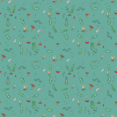 ditsy_aqua_green