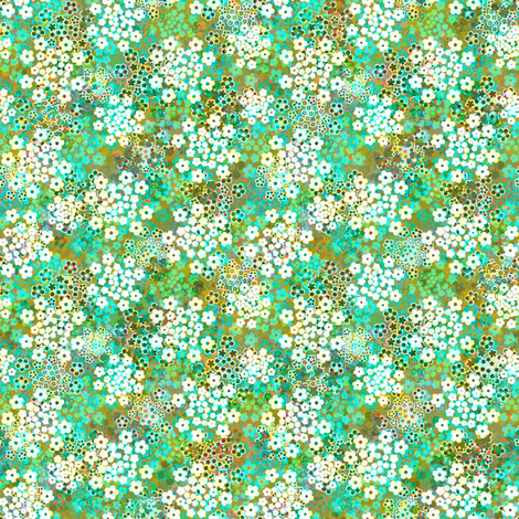 Verbena Blue Green fabric by joanmclemore on Spoonflower - custom fabric