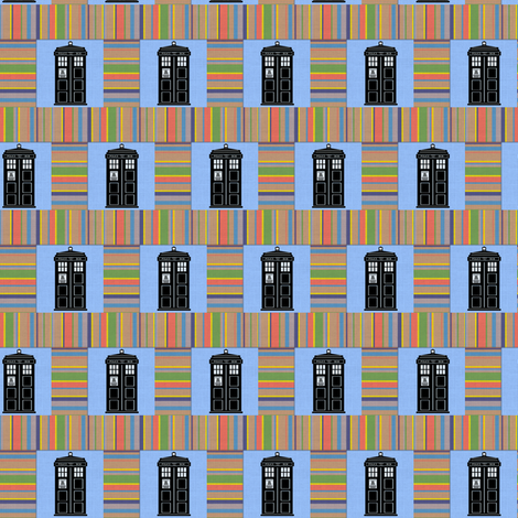 Four's Tardis fabric by marchhare on Spoonflower - custom fabric